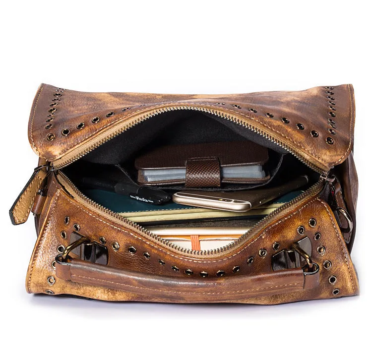 Womens Trendy Shoulder Bags Black Leather Handbag