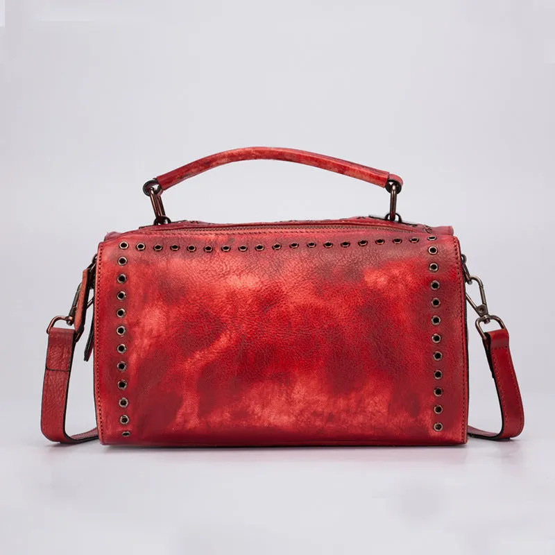 Womens Trendy Shoulder Bags Black Leather Handbag