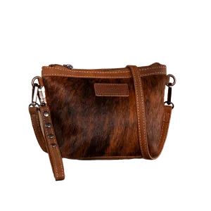 Wrangler Ladies Genuine Hair-On Cowhide Brown Crossbody Bag WG169-1812BR