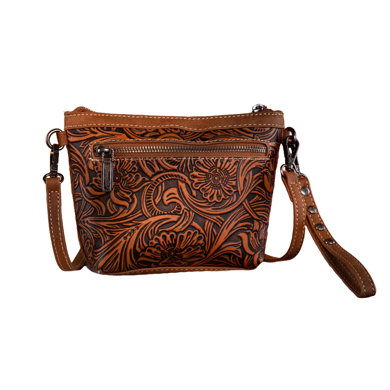 Wrangler Ladies Genuine Hair-On Cowhide Brown Crossbody Bag WG169-1812BR