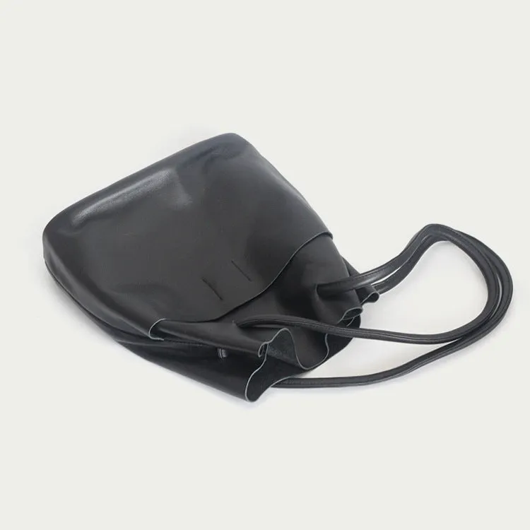 YAAGLE Street-chic Real Leather 2-Piece Set Bucket Handbag YGPD8719