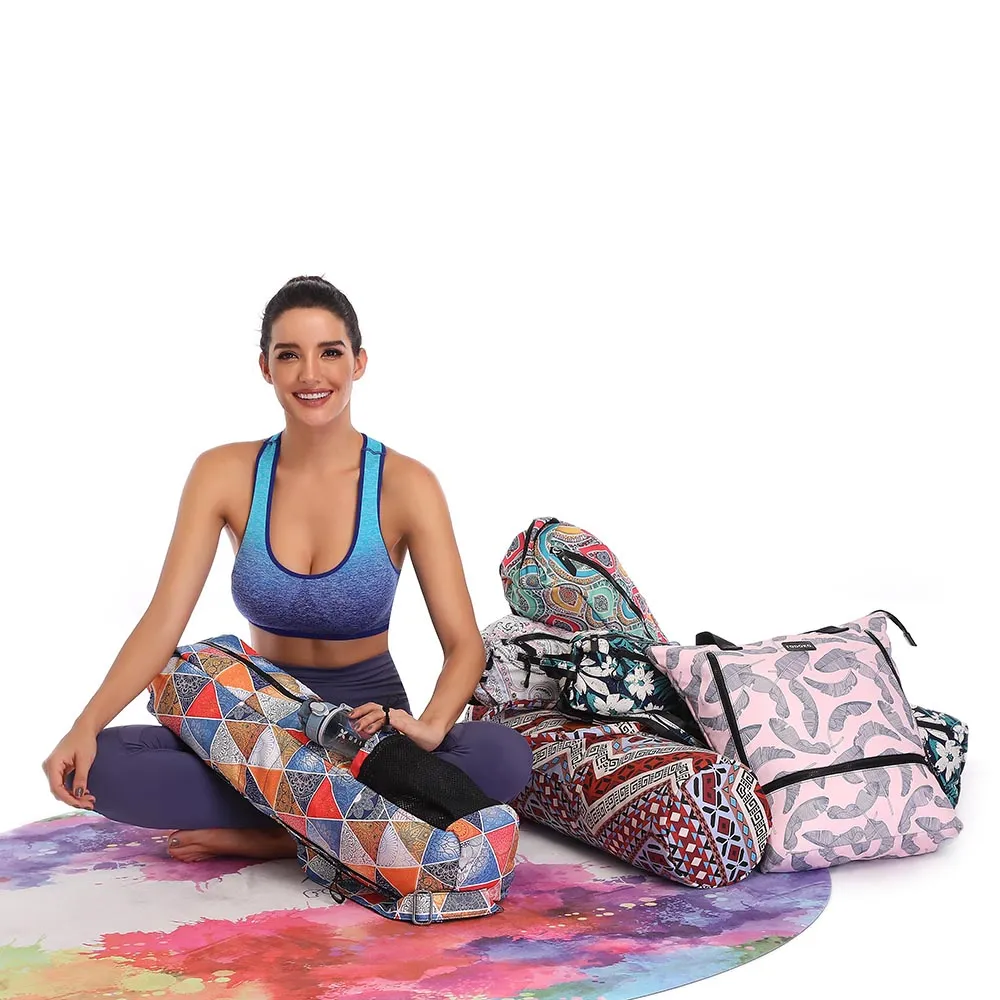 Yoga Mat Bag, Yoga Mat Carry Bag  with Multi-Functional Storage Pockets and Adjustable Shoulder Strap
