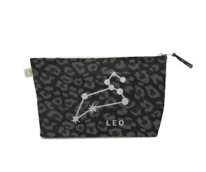 Zodiac Black Leopard Large Makeup Bag  - Leo